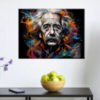 Tableau décoratif – Portrait Albert Einstein graffiti style tableau décoratif portrait albert einstein graffiti style