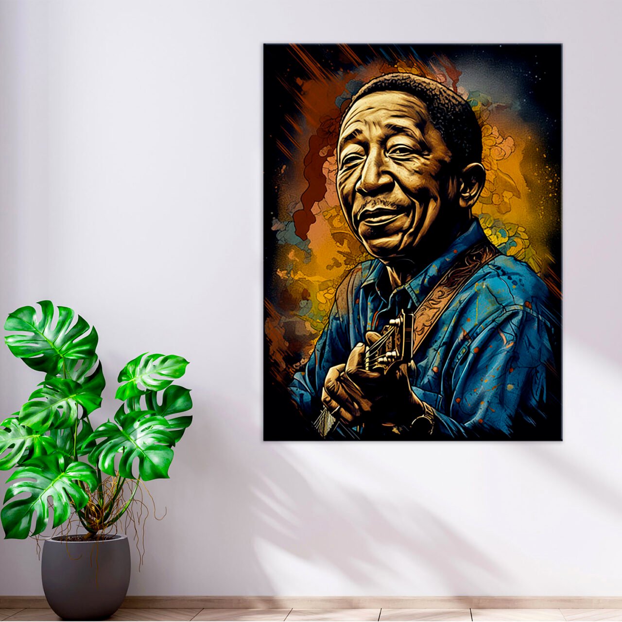 toile cadre décoratif portrait artistique de muddy waters