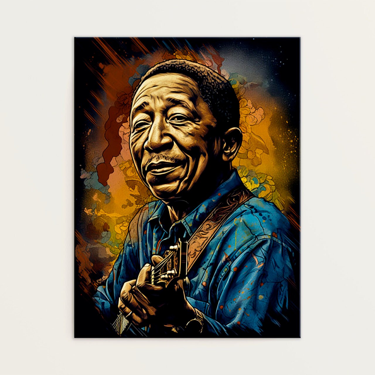 toile cadre décoratif portrait artistique de muddy waters