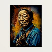 toile cadre décoratif portrait artistique de muddy waters