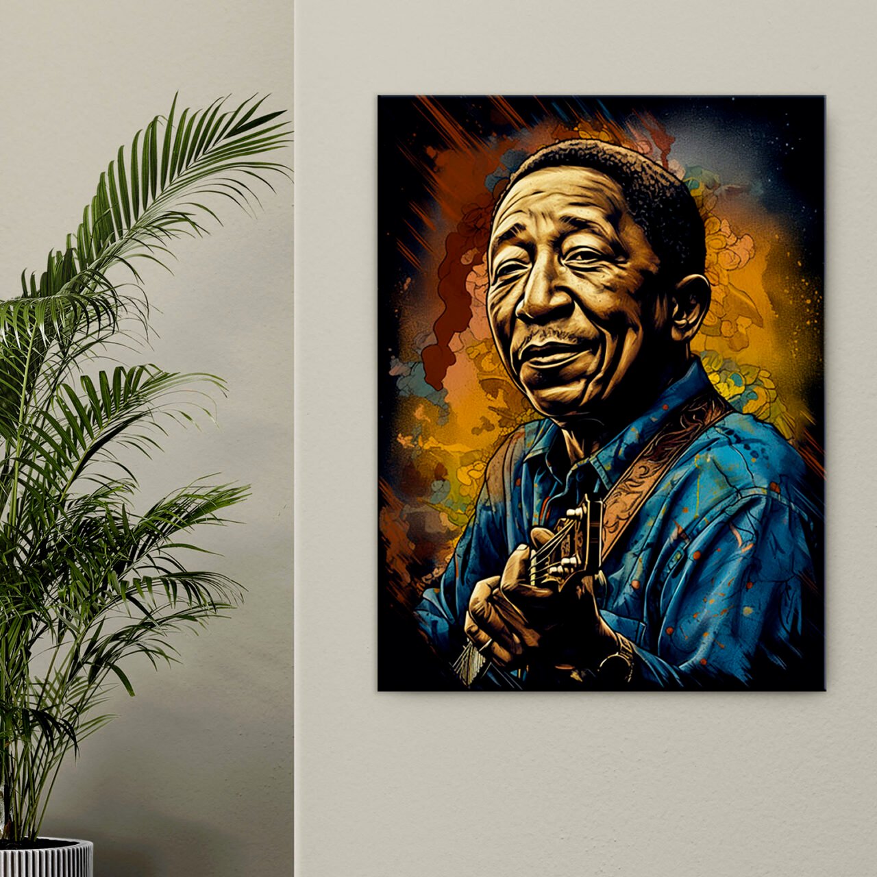 toile cadre décoratif portrait artistique de muddy waters
