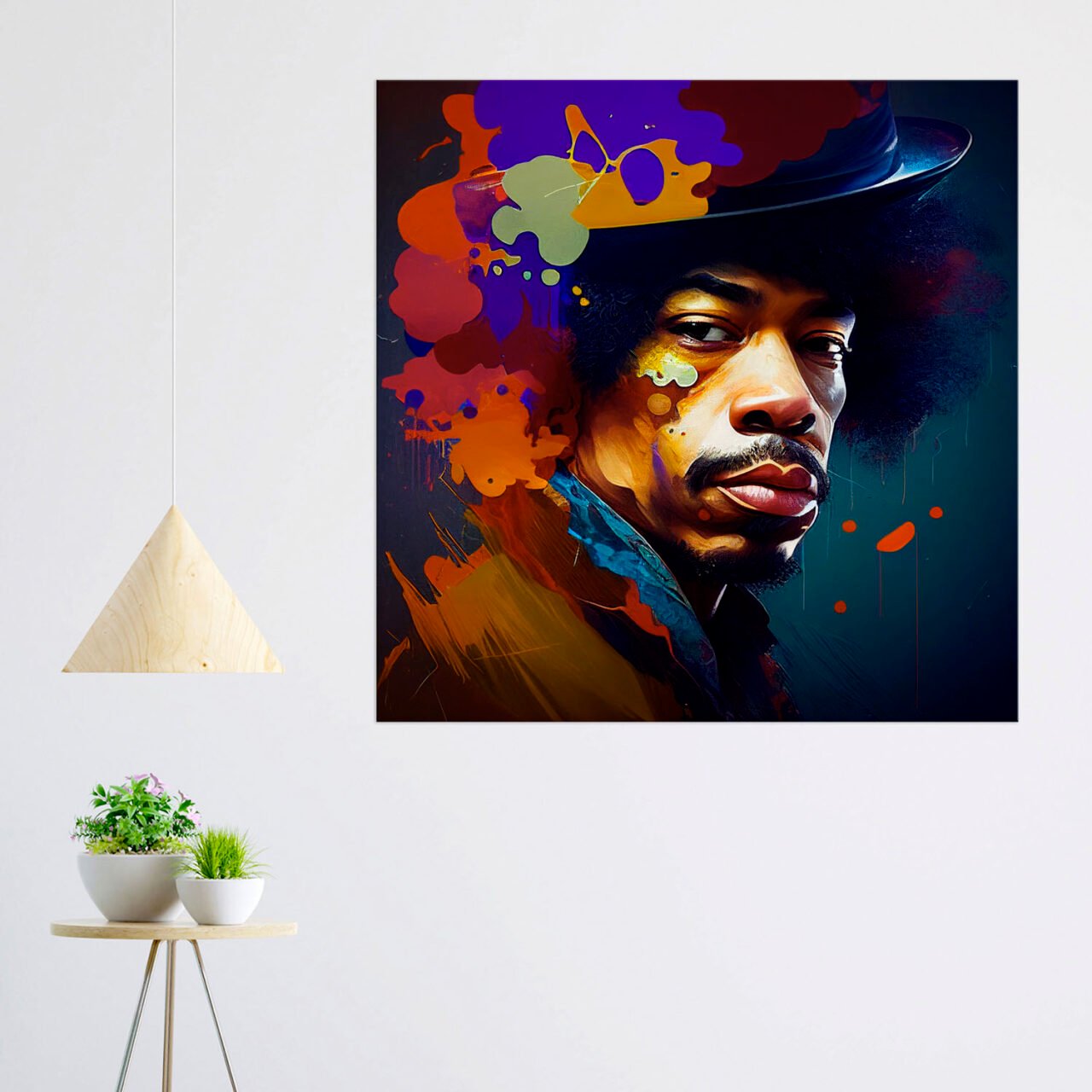Peinture murale – Portrait artistique Jimi Hendrix peinture murale portrait artistique jimi hendrix