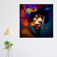 Peinture murale – Portrait artistique Jimi Hendrix peinture murale portrait artistique jimi hendrix