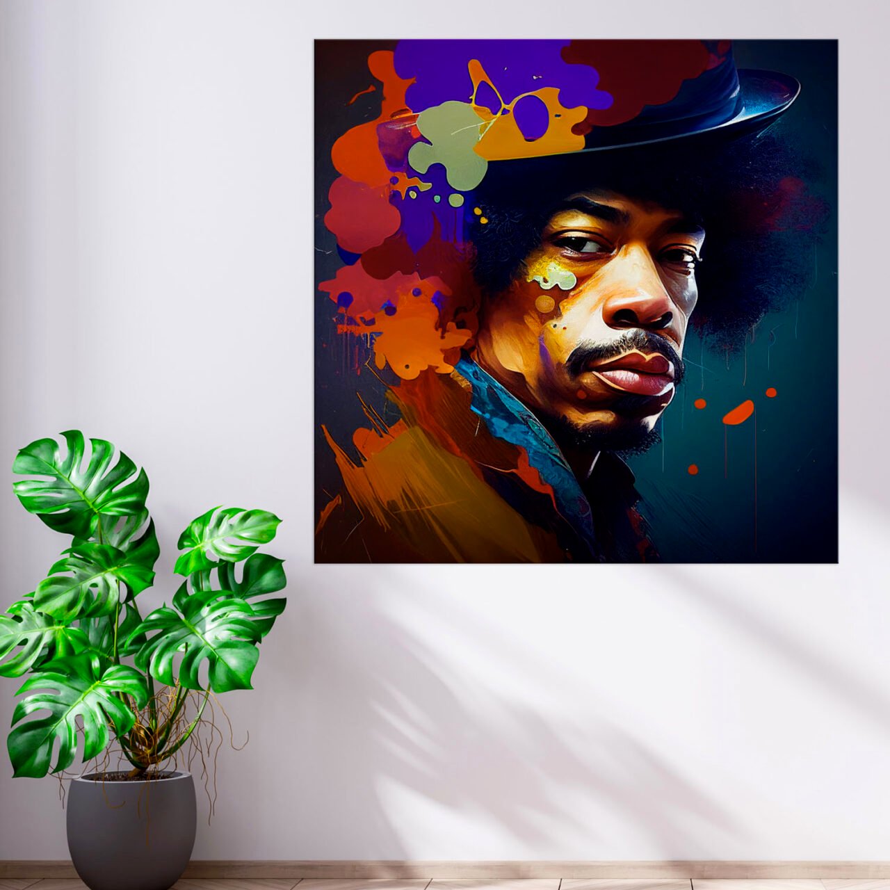 Peinture murale – Portrait artistique Jimi Hendrix peinture murale portrait artistique jimi hendrix