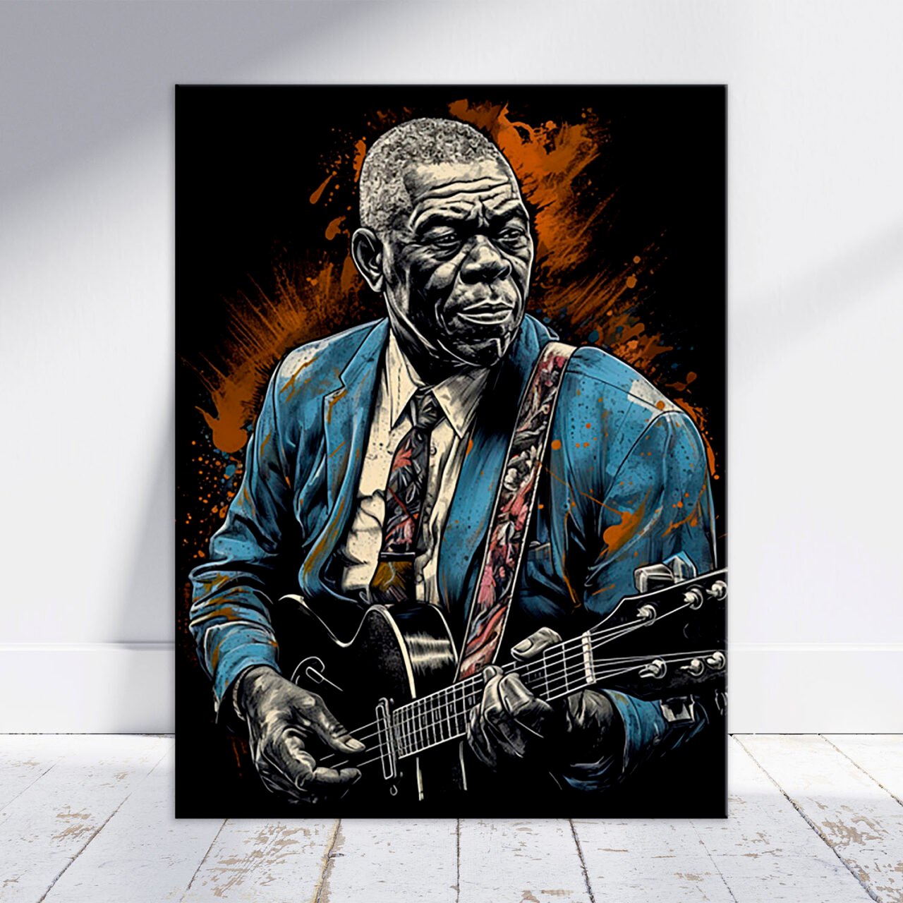 toile art décoratif portrait de howlin wolf