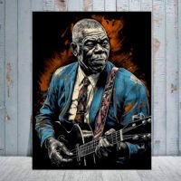 toile art décoratif portrait de howlin wolf