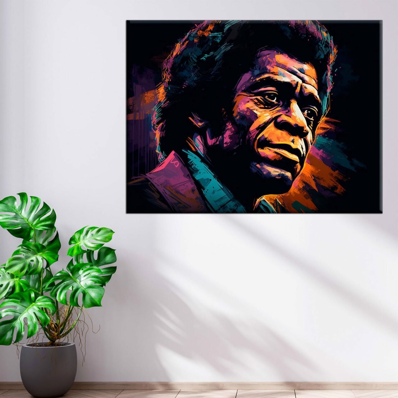 toile artistique portrait de james brown