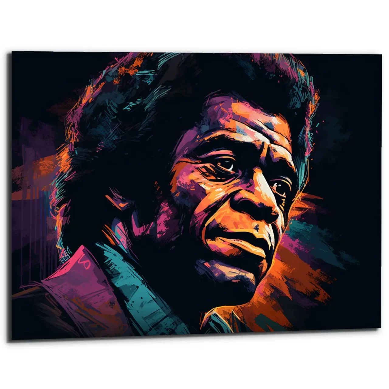 toile artistique portrait de james brown