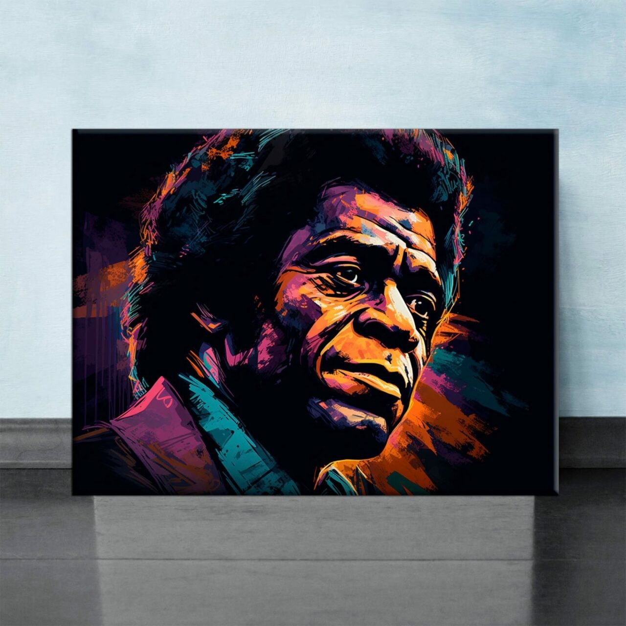 toile artistique portrait de james brown