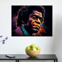 toile artistique portrait de james brown