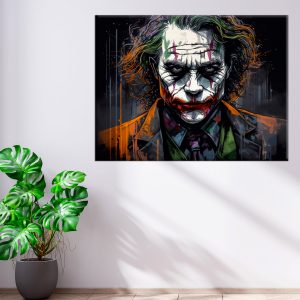 Tableau - Portrait du Joker Dessin en couleur