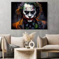 Tableau – Portrait du Joker Dessin en couleur toile exclusive portrait du jocker dessin en couleur