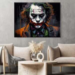 Tableau - Portrait du Joker Dessin en couleur