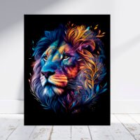 Art décoratif – Portrait Lion mandala couleurs vives art décoratif portrait lion mandala couleurs vives