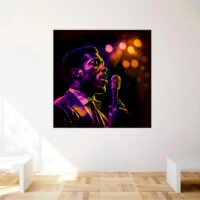 Cadre Vintage – Portrait Chanteur de Soul cadre vintage portrait chanteur de soul
