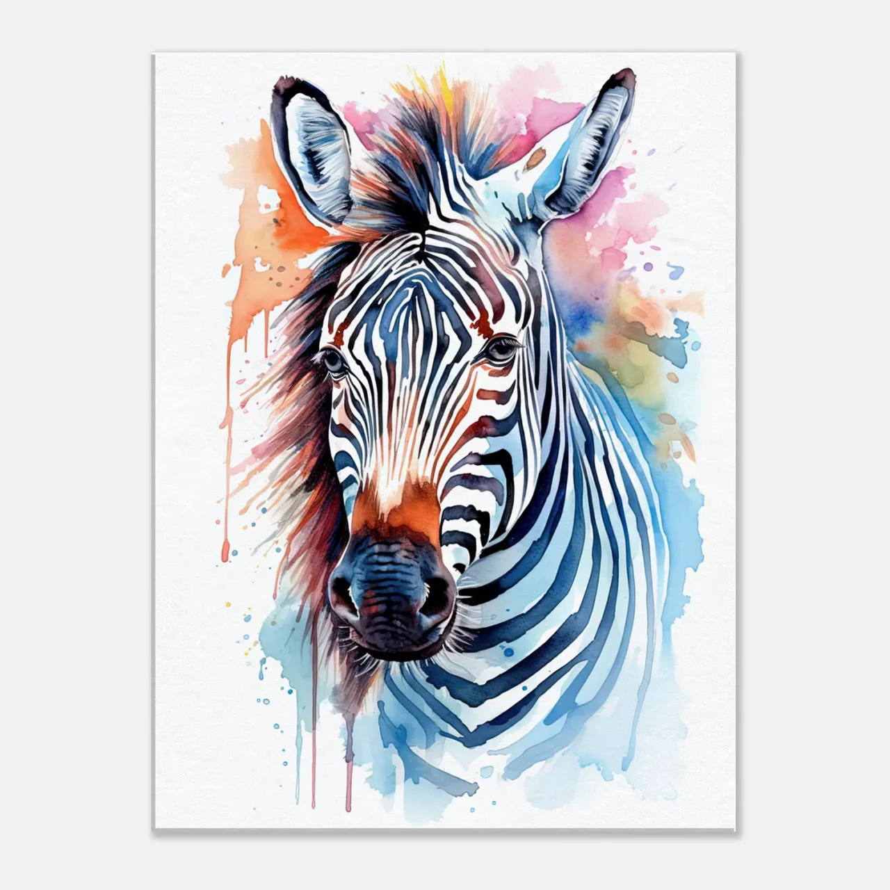 Tableau Aquarelle Portrait Zèbre aquarelle portrait zebre