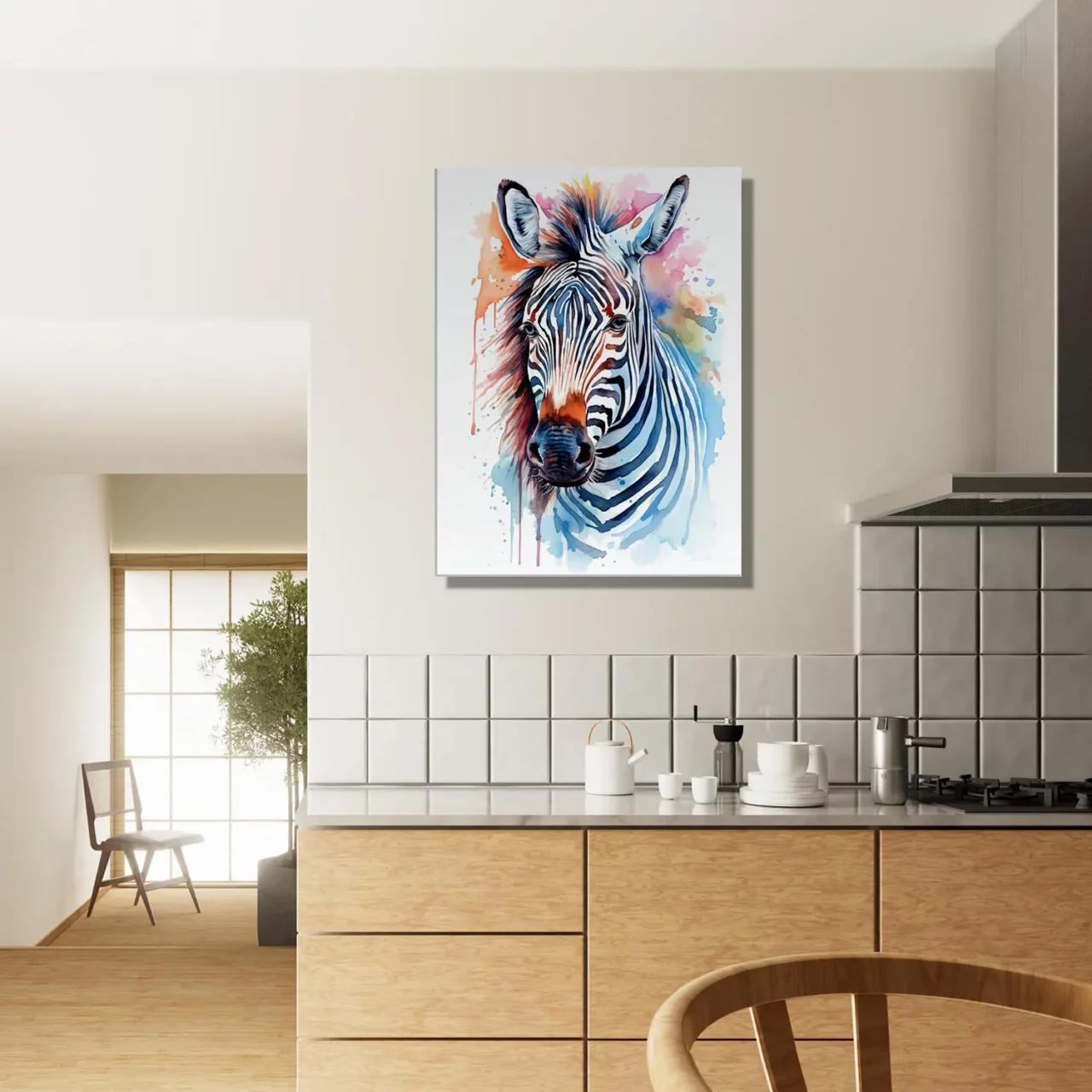 Tableau Aquarelle Portrait Zèbre aquarelle portrait zebre