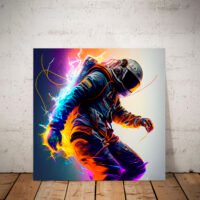 Cadre déco : Astronaute électrique cadre déco : astronaute électrique