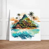 Cadre Hawai Paysage tropical Ile du pacifique hawai paysage tropical ile du pacifique