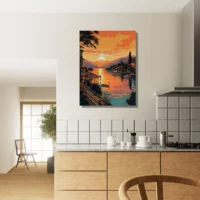Tableau Lac de Côme au coucher du soleil lac de come au coucher du soleil