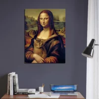 Mona Lisa tenant un chat dans ses bras mona lisa tenant un chat dans ses bras