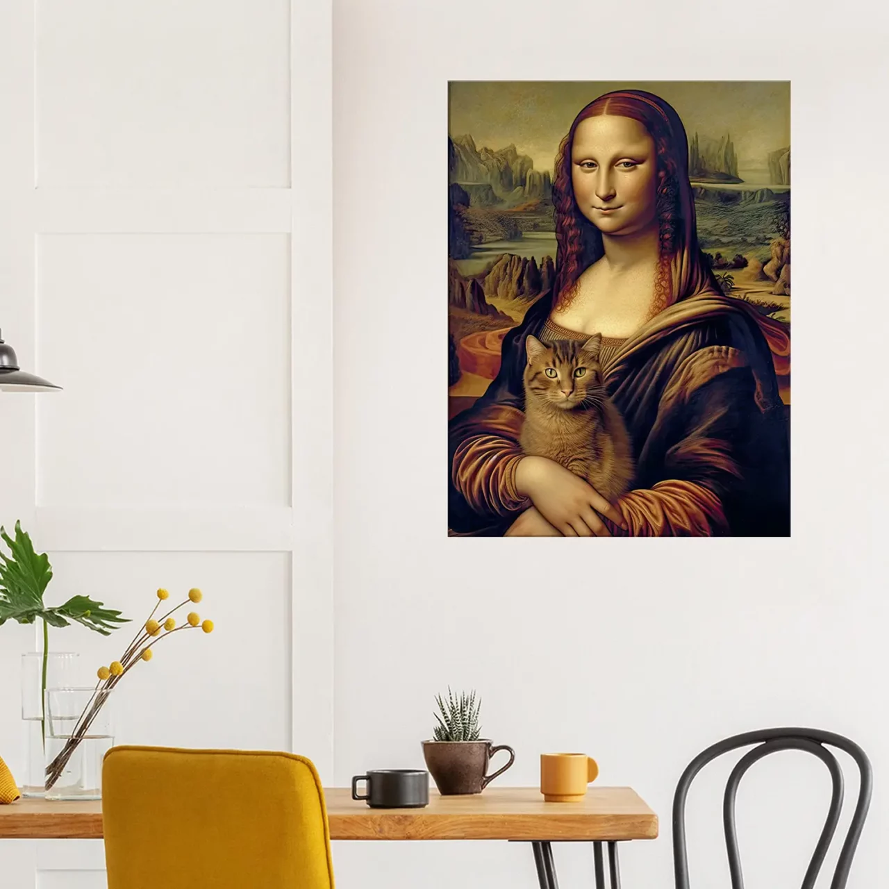 Mona Lisa tenant un chat dans ses bras mona lisa tenant un chat dans ses bras