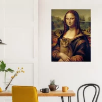 Mona Lisa tenant un chat dans ses bras mona lisa tenant un chat dans ses bras