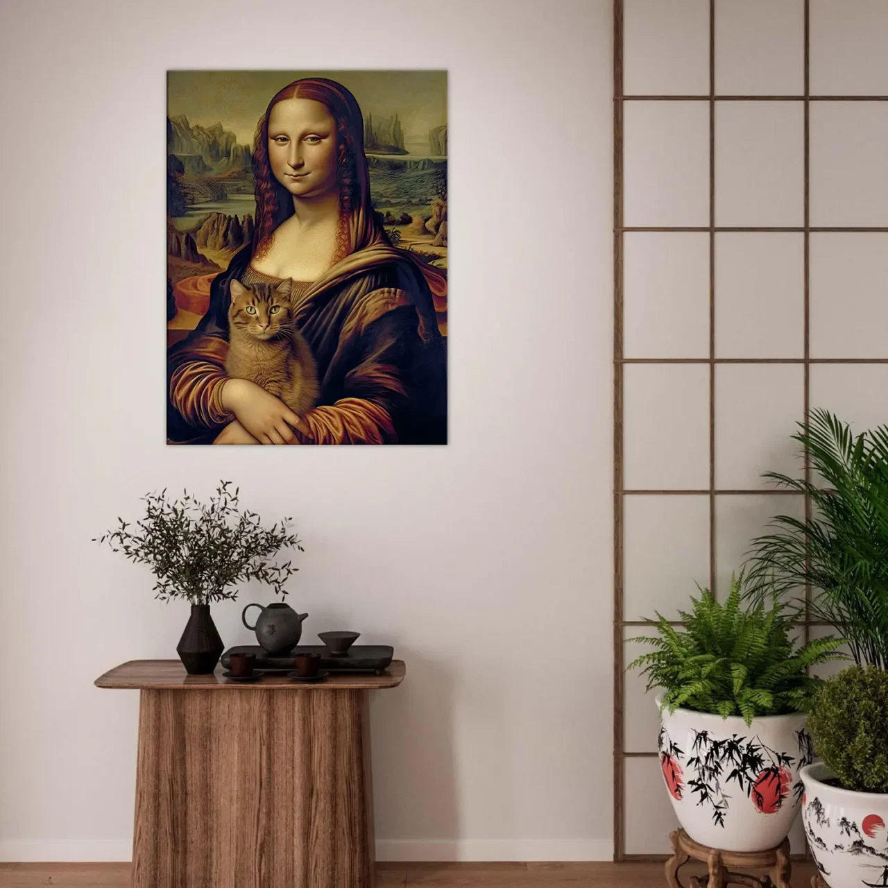 Mona Lisa tenant un chat dans ses bras mona lisa tenant un chat dans ses bras