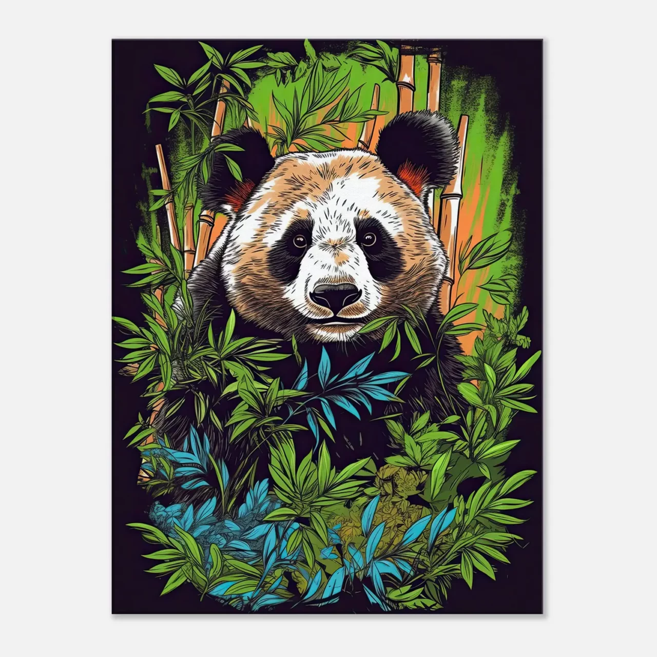 Cadre Panda dans une forêt de bambous panda dans une forêt de bambous
