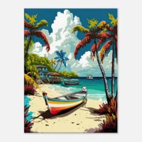 Paysage de Guadeloupe Bateaux sur la plage paysage de guadeloupe bateaux sur la plage