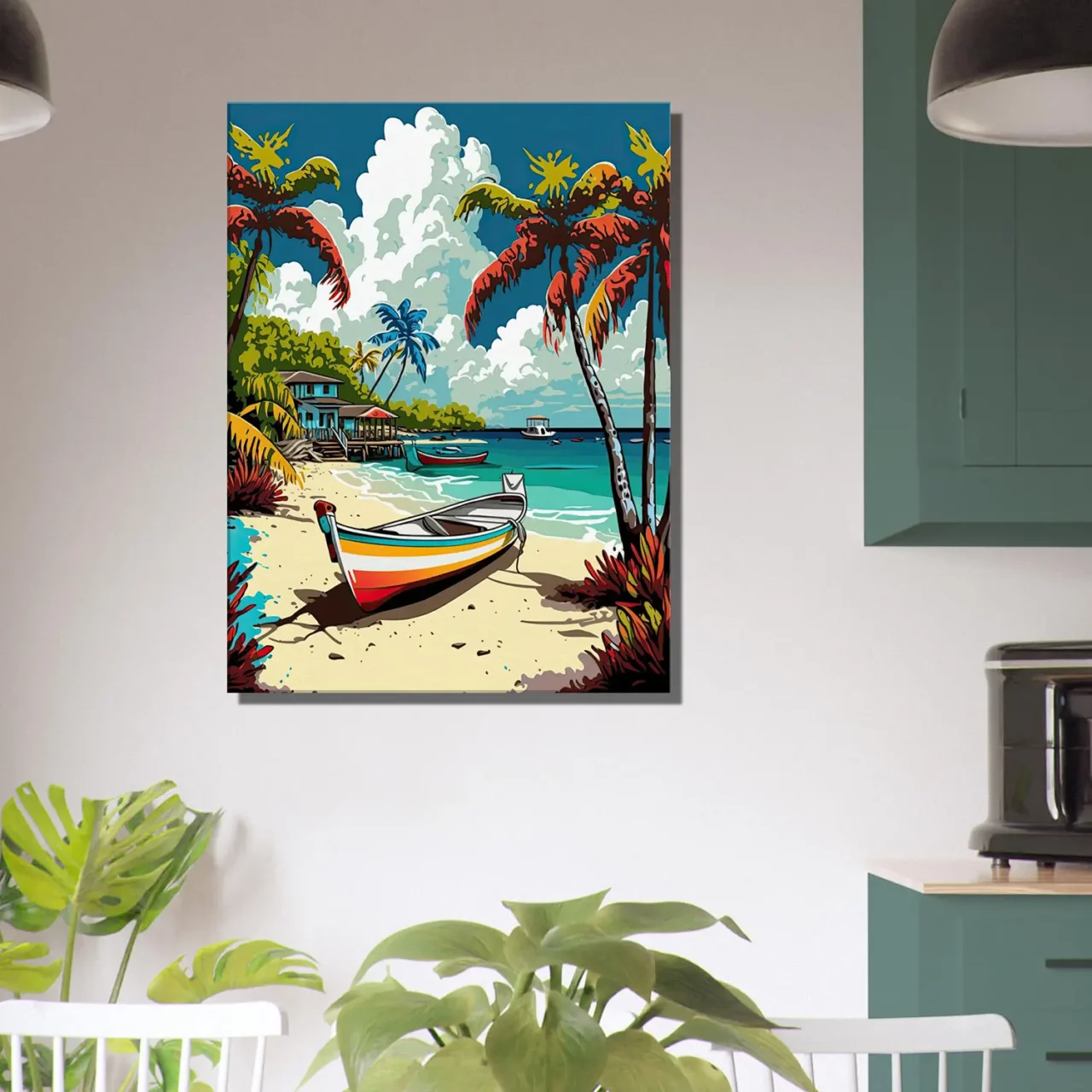 Paysage de Guadeloupe Bateaux sur la plage paysage de guadeloupe bateaux sur la plage