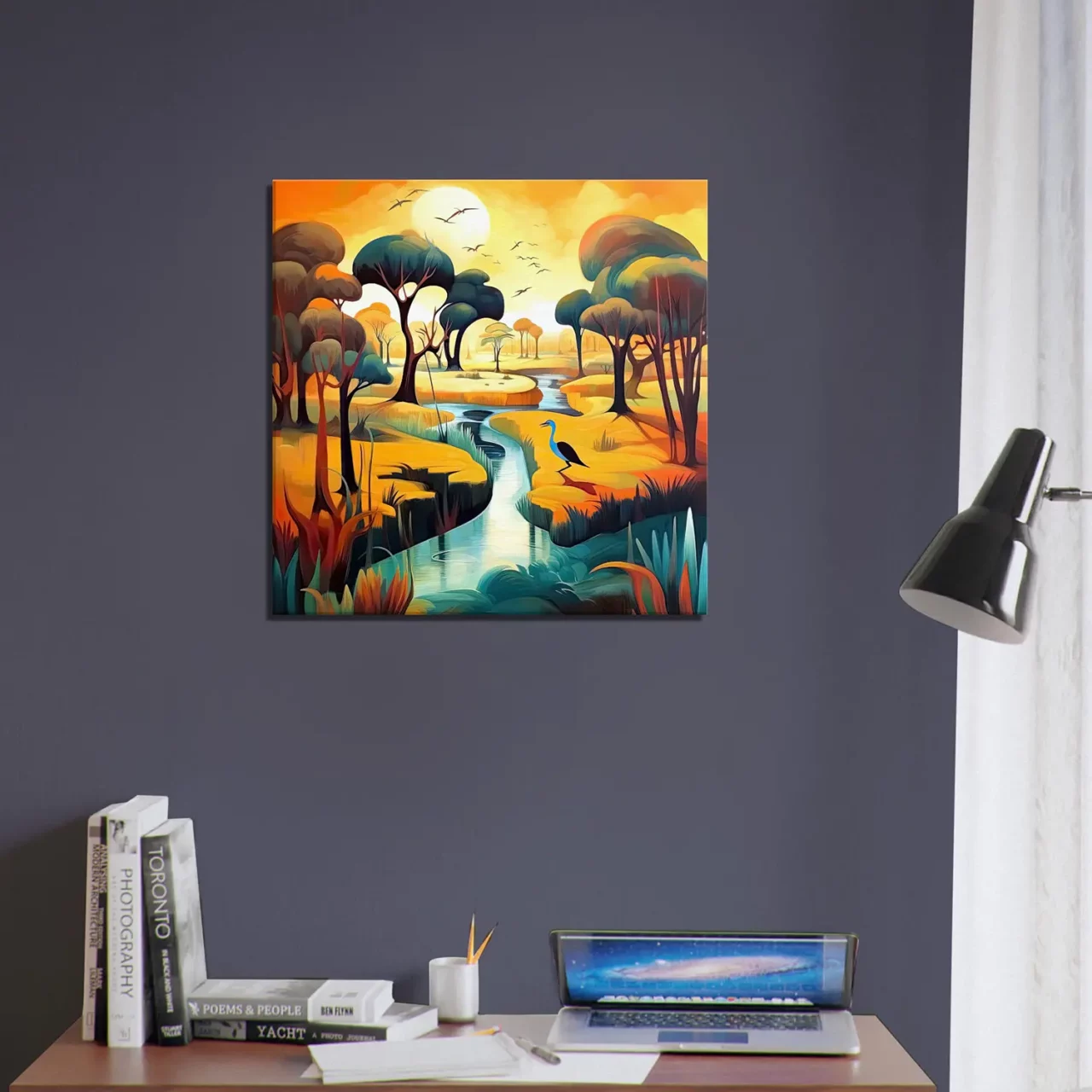 peinture paysage, nature et environnement inspiré d'abed abdi