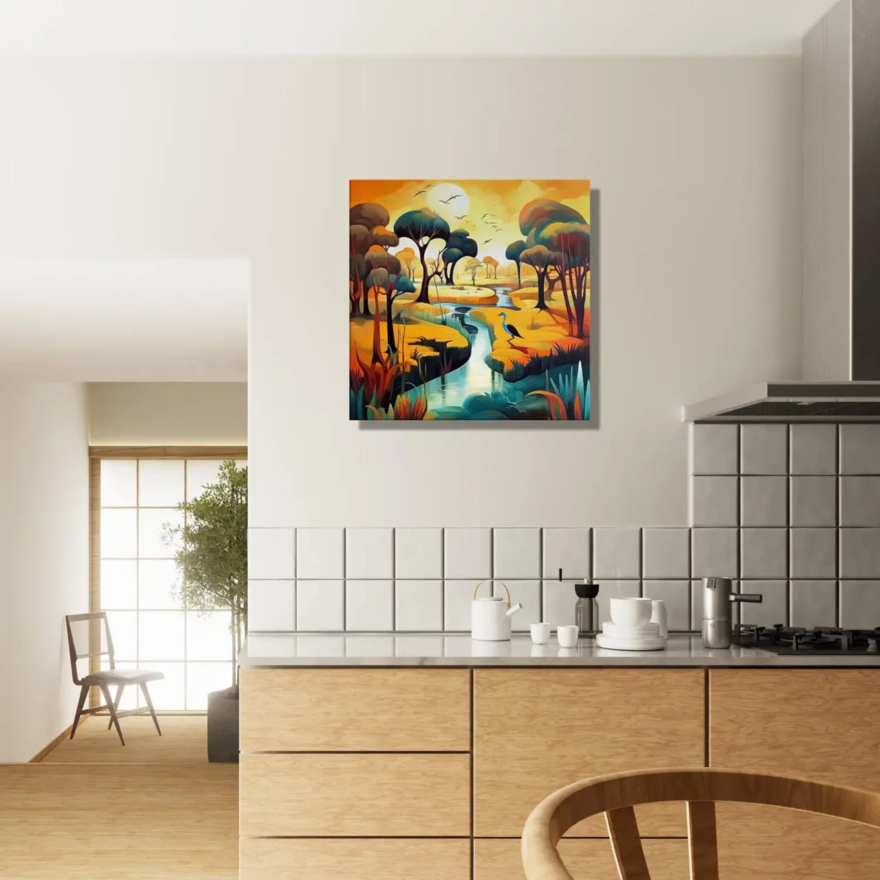 peinture paysage, nature et environnement inspiré d'abed abdi