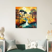 peinture paysage, nature et environnement inspiré d'abed abdi