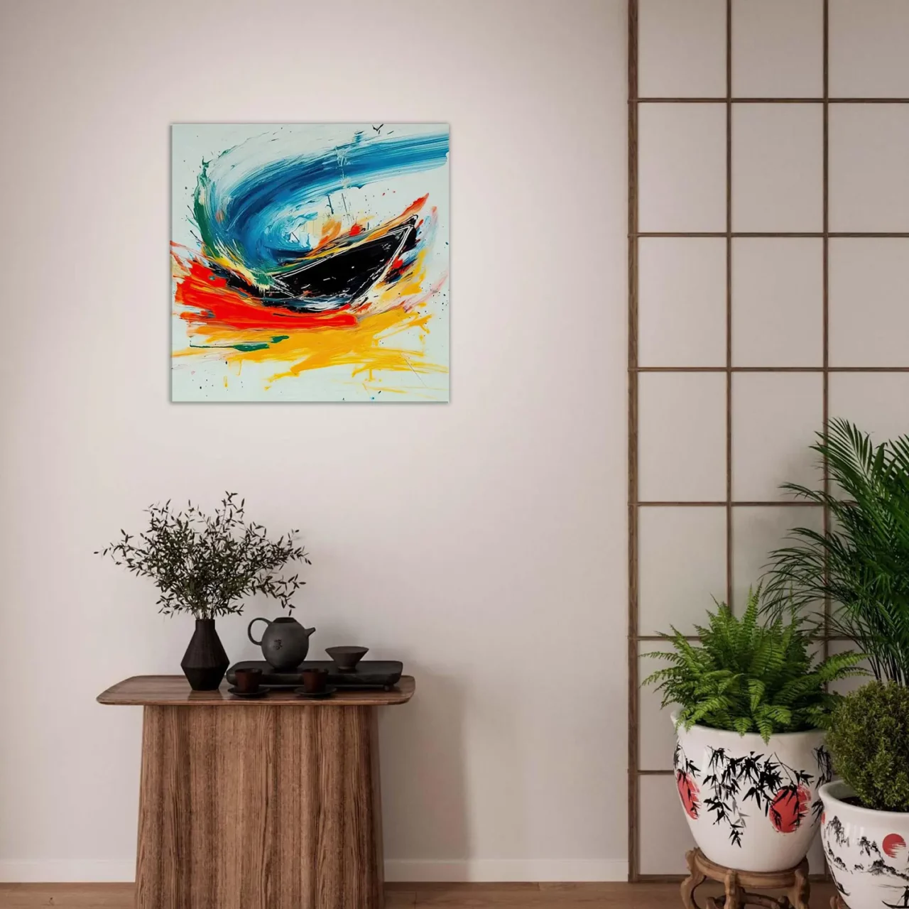 Tableau Bateau en mouvement – art abstrait bateau en mouvement art abstrait