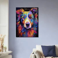Tableau Border Collie Couleurs Psyché border collie couleurs psyché