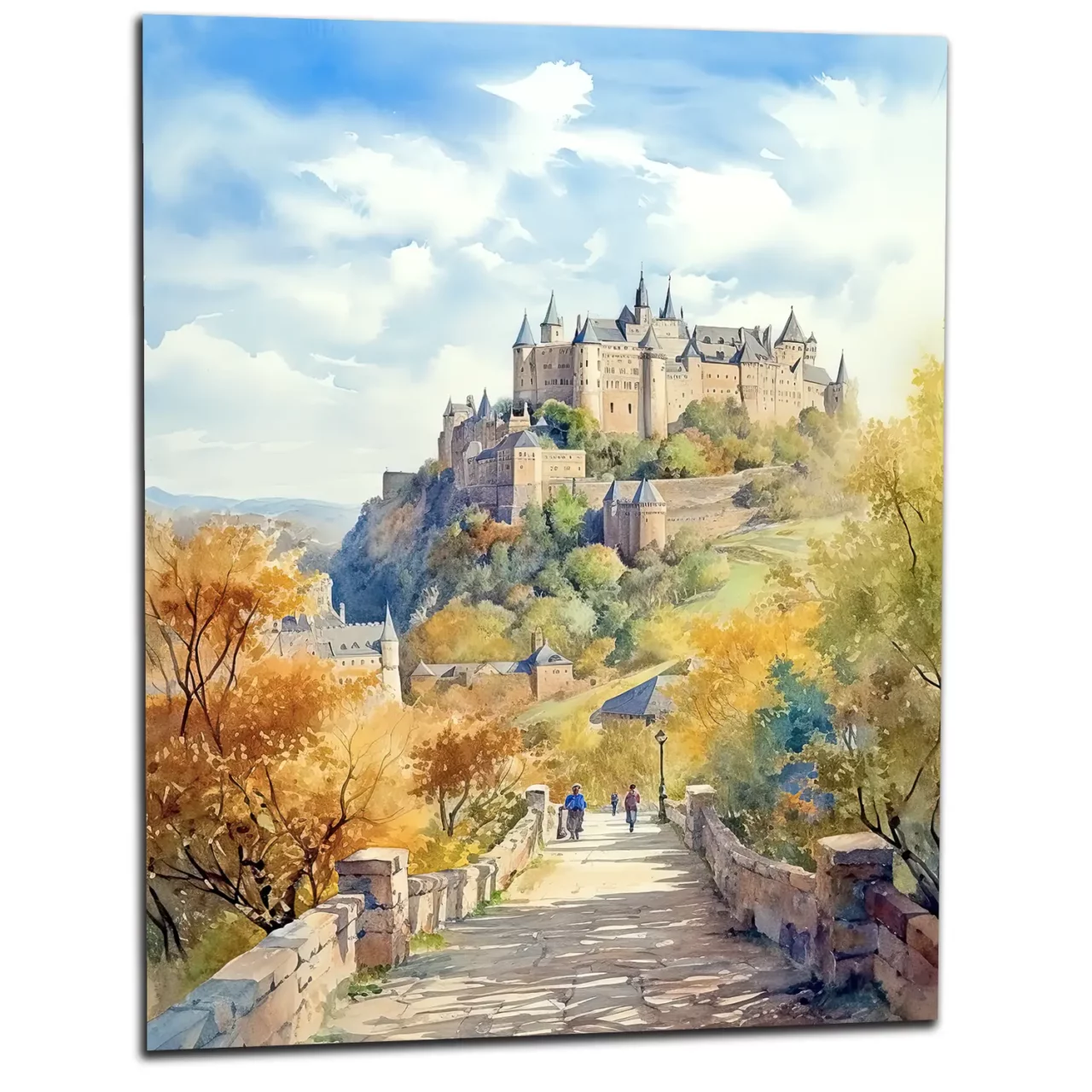 Cadre Château Médiéval a flanc de montagne château médiéval a flanc de montagne