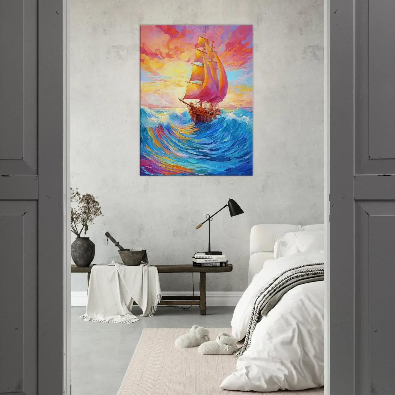 couleurs de feu pour bateau sur l'océan