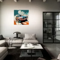 ford mustang orange et bleue style bd