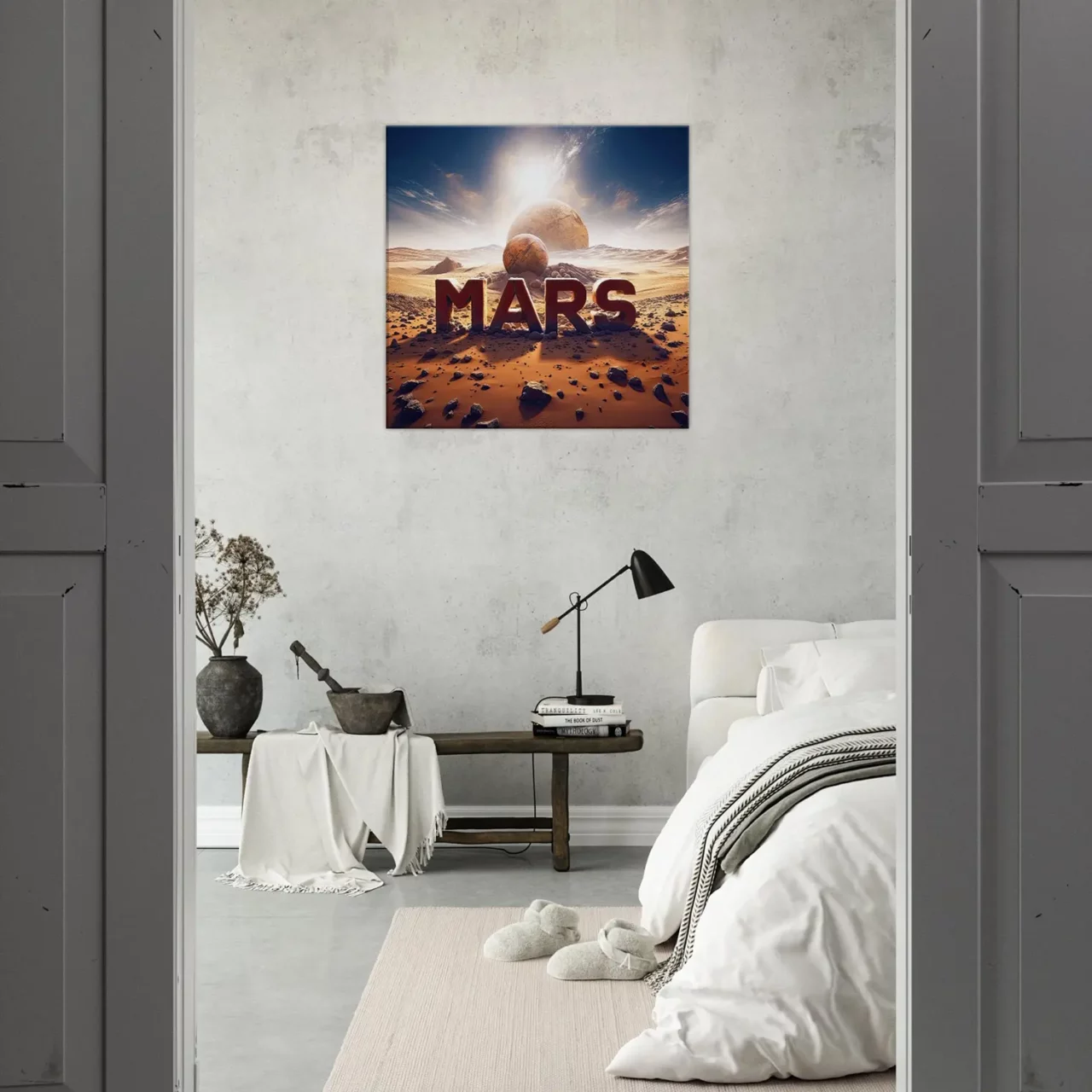 Mars sur Mars, Illustration cadre déco mars sur mars, illustration déco