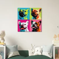 quatre bouledogues pop art