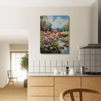tulipes et paysage des champs
