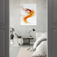 Tableau mural Abstrait Plumes orangées abstrait plumes orangées