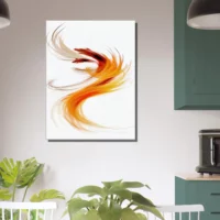 Tableau mural Abstrait Plumes orangées abstrait plumes orangées