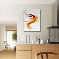 Tableau mural Abstrait Plumes orangées abstrait plumes orangées