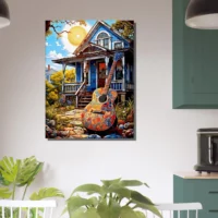ambiance tex mex et guitare colorée