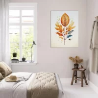 branche aux feuilles dorées