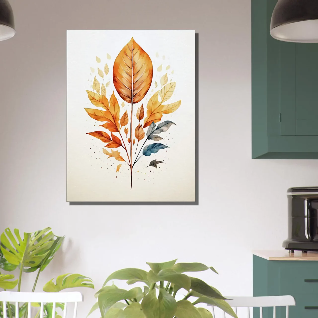 branche aux feuilles dorées