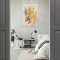 Cadre boho Feuilles de Curcuma séchées pastel feuilles de curcuma séchées pastel