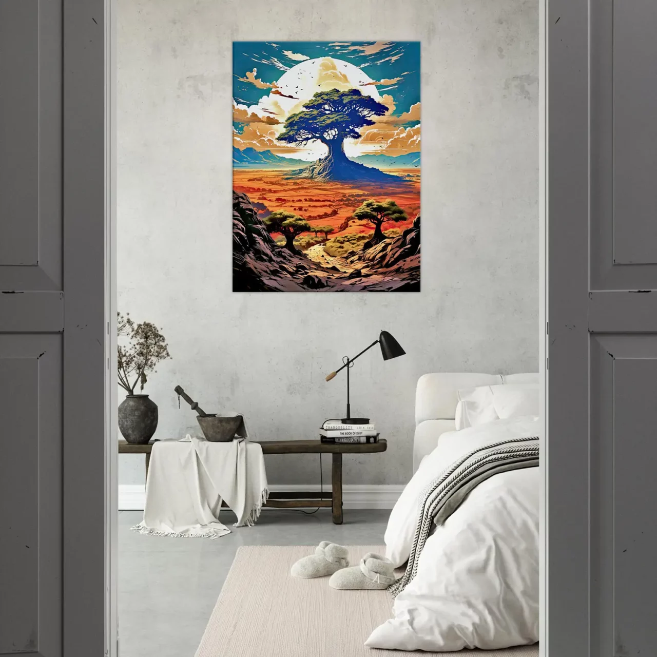 illustration, arbre de vie dans le désert